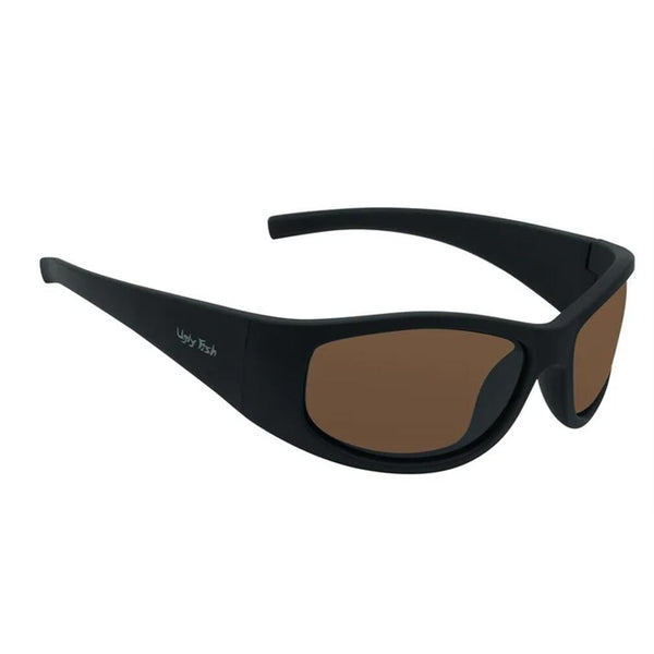 Ugly Fish Unbreakable PU5933 Black Frame/Brown Lens Wrap Polarised Sunglasses