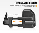 San Hima Pair Extendable Towing Mirrors Gen2 for NISSAN PATROL GU/Y61 1997-2016