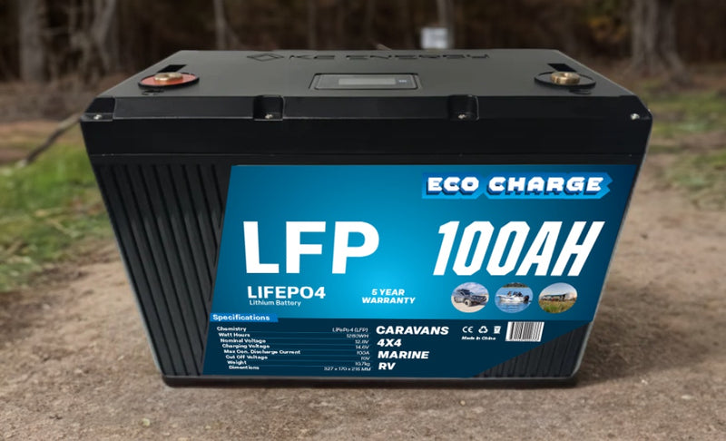 Eco Charge 12V 100AH LFP (LiFePo4) Battery