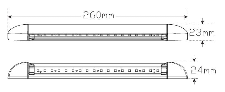 LED Autolamps 23260B Caravan Awning Lamp Silver Housing, 12 Volt, Single Bulk