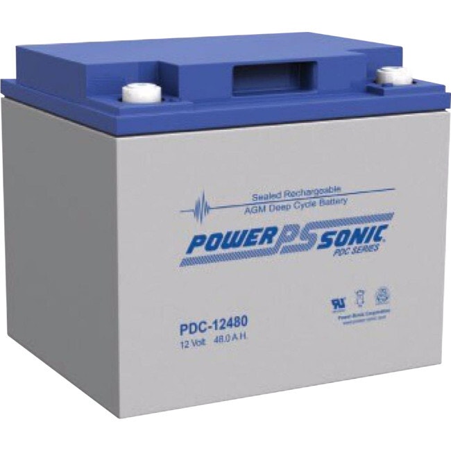 Power Sonic PDC12480 12V 48AH Rechargeable Battery T6 Terminal Sealed Lead Acid