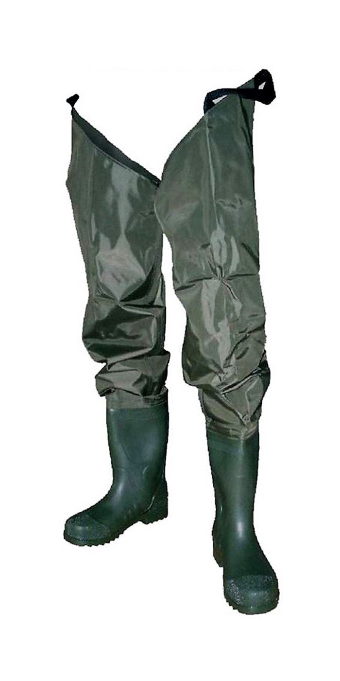 Wildfish Thigh Wader-Tough Nylon/PVC Wader with Adjustable Thigh Straps