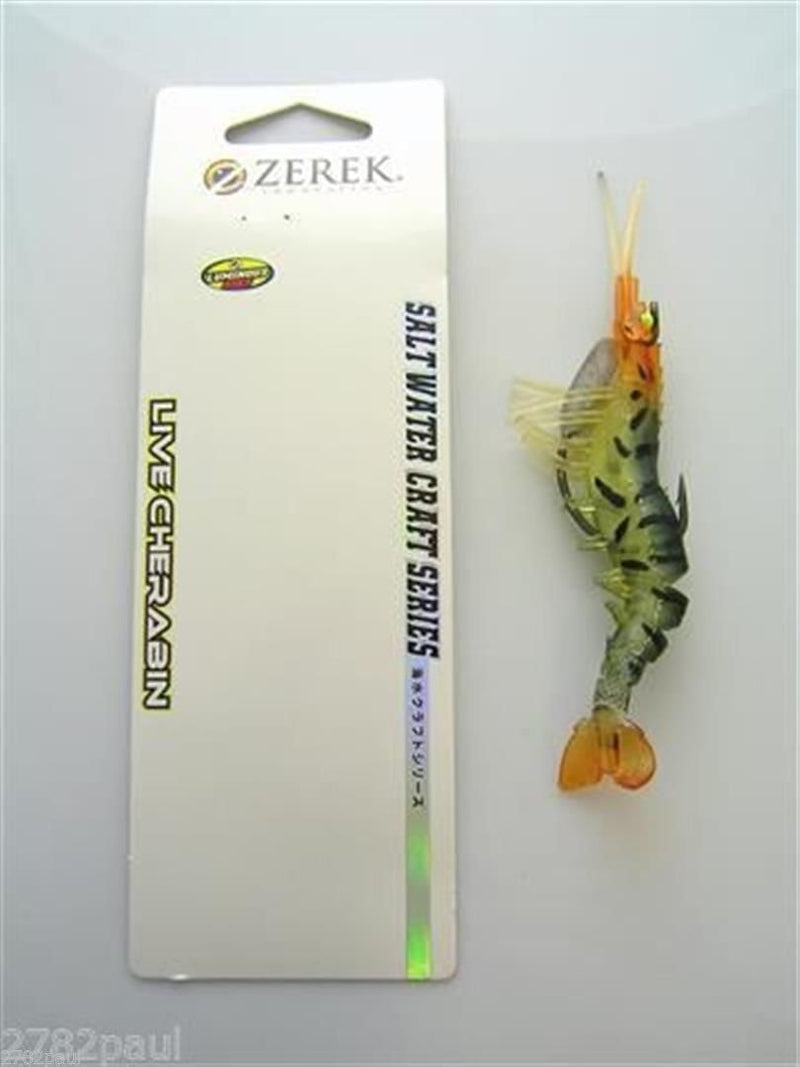 100mm Zerek Live Cherabin Pre Rigged Lumo Eyes Fishing Lure - Built in Rattle Chamber