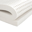 Dreamz Latex Mattress Topper Double Natural 7 Zone Bedding Removable Cover 5cm