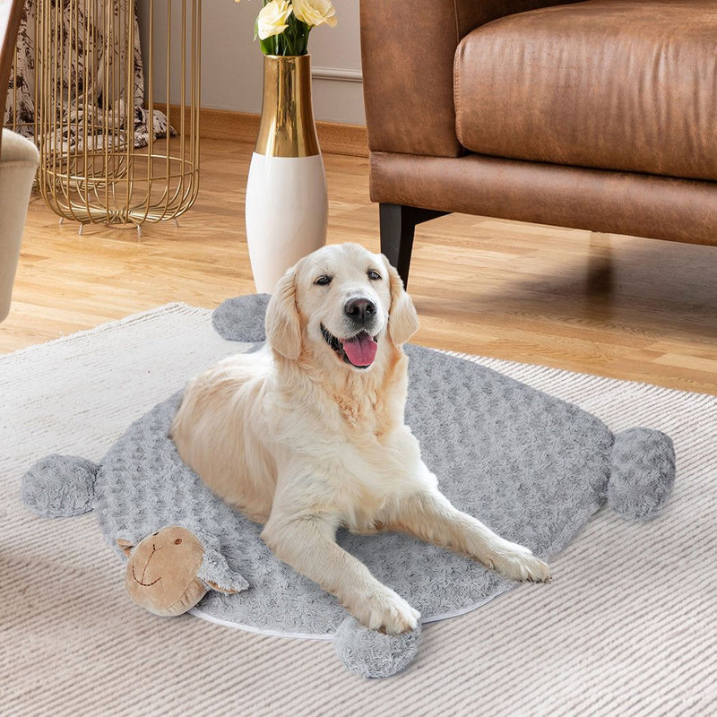 Pawz Pet Bed Cat Calming Beds Dog Squeaky Toys Cushion Puppy Kennel Mat Grey M