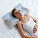Dreamz Contour Memory Foam Pillow Cervical Neck Shoulder Pain Relief Blue