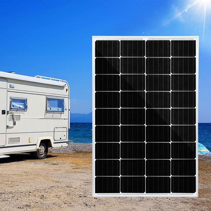 Traderight Group  12V 250W Solar Panel Kit Mono Caravan Camping Power Controller Charging USB Home