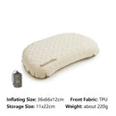 2-in-1 Foam Inflatable Pillow Travel Nap Beige