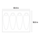 KELTY Rumpus 4-Person Tent Footprint Ground Sheet (Camping Mat)