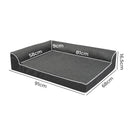 Pawz Orthopedic Dog Bed Memory Foam Cushion Cat Calming Mattress Washable L Grey