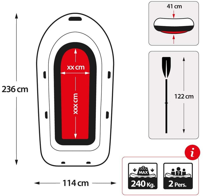 Inflatable Boat 2 Person