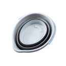 10L Foldable Collapsible Bucket - Silicone Storage Bin - Dark Grey/White