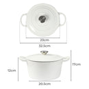 Toque Enamel Dutch Oven 4L Cast Iron Pan Casserole Pot Slow Cook Cooker with Lid
