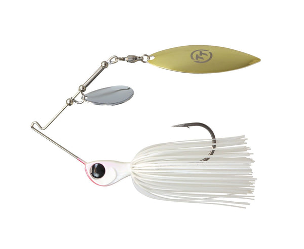 TT Lures 3/8oz Tornado+ Tandem Blade Spinnerbait Lure - PEARL