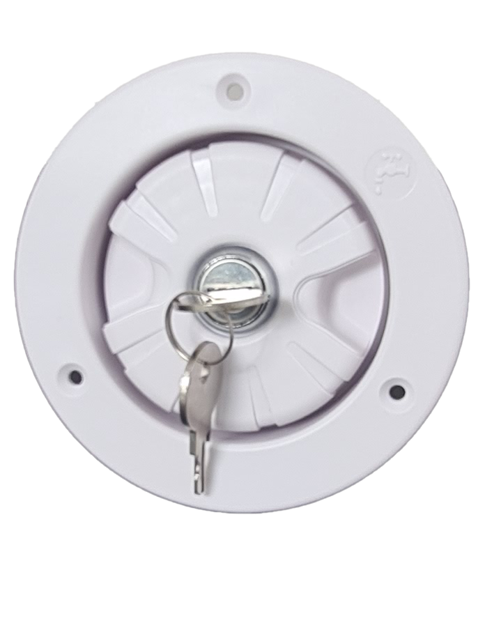 RV Flow masters Lockable Gravity Water Inlet - White