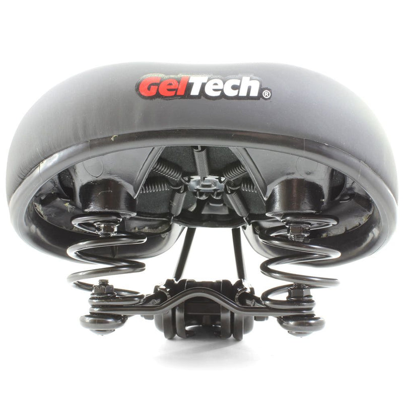 Endzone Black Webspring Bike Seat/Saddle with Gel Top and Comfort Foam