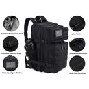 45L Tactical Backpack with Built-In Cooler Black
