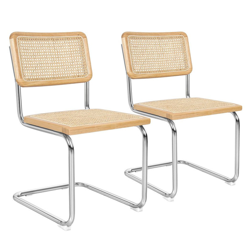 Levede 8x Rattan Chair Dining Chairs Cesca Replica Cantilever Modern Backrest