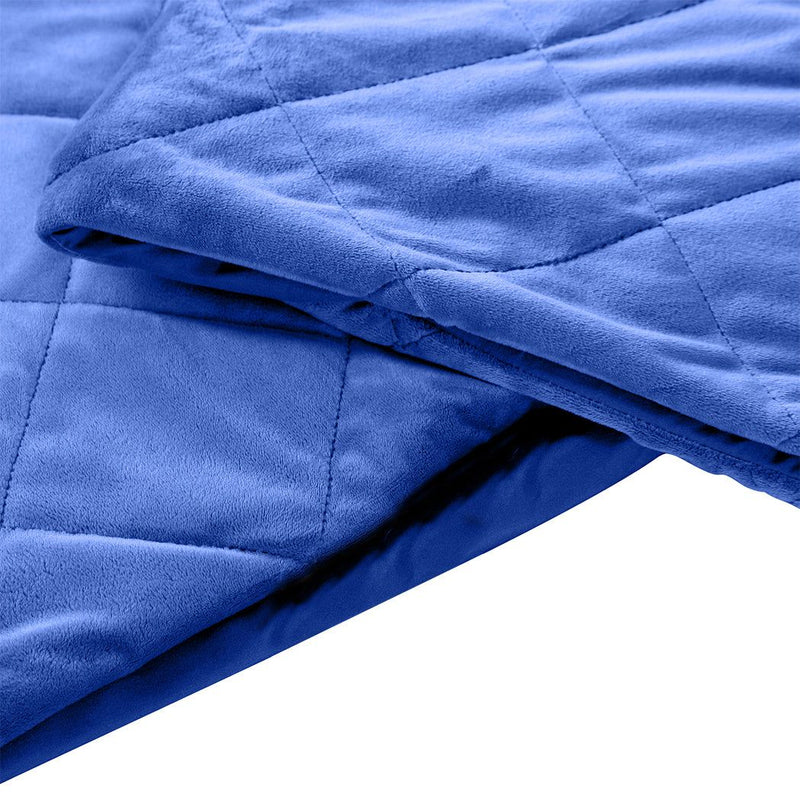 Dreamz 9kg Adults Size Anti Anxiety Weighted Blanket Gravity Blankets Royal Blue