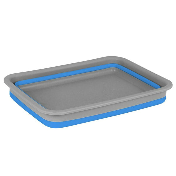 Wildtrak 9L Collapsible/Pop-Up Washing Up Bowl 37.5cm Flexible Odorless Blue