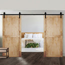 3m Antique Classic Style Double Sliding Barn Door Hardware Track Roller Kit