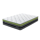 Dreamz Double Cooling Mattress Pocket Spring Euro Top Bed Foam 7 Zone 30cm