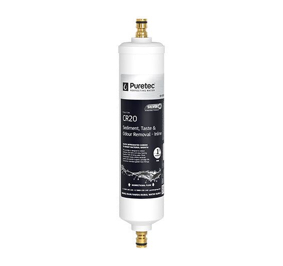 Puretec Caravan Inline Filter with Brass Hose Connectors