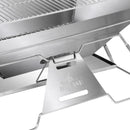 Moyasu Folding Fire Pit BBQ Outdoor Camping Portable Steel Stove Adjustable