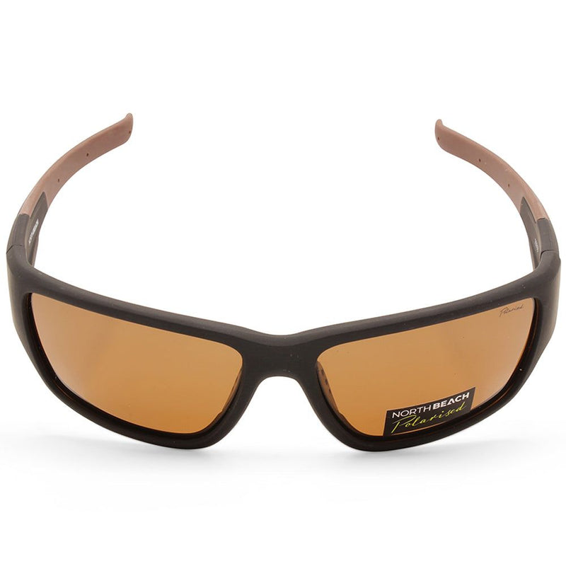 North Beach Luxy Satin Black-Brown/Brown Polarised Men's Sunglasses