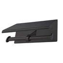Traderight Group  Toilet Paper Holder Double Roll Stainless-Steel Hook Bathroom Rack Wall Black