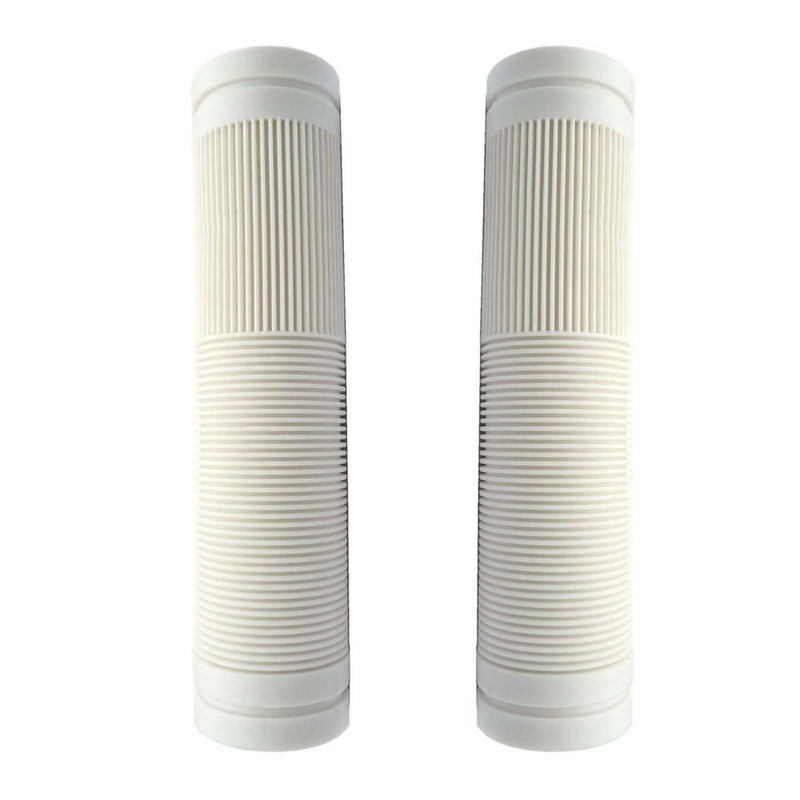 Bulletproof Coloured Rubber Mountain Bike Grips 130mm with Closed Ends White