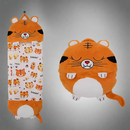 Kids Shark Sleeping Bag Plush Doll Pillow (Orange)