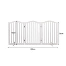 Pawz Wooden Pet Gate Dog Fence Safety Stair Barrier Security Door 3 Panels White