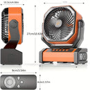 Camping Fan with LED Lantern & Hook (20000mAh)