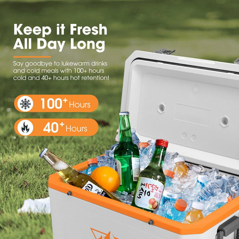 San Hima Cooler Ice Box 75L Portable Trolley Heat Retention For Camping Picnic