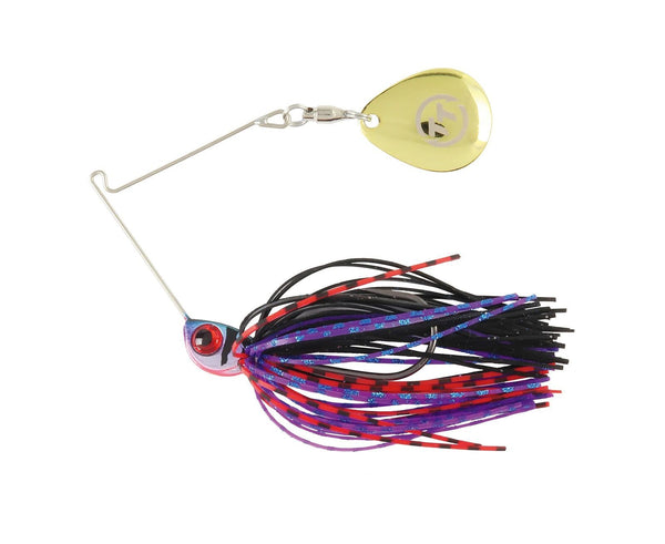 TT Lures 1/8oz Vortex+ Spinnerbait Fishing Lure - PURPLE NIGHTMARE