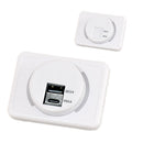 12V USB Twin Charging Station USB A/USB C White