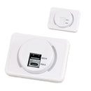 12V USB Twin Charging Station USB A/USB C White