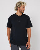 Follow Stitched Tee Black