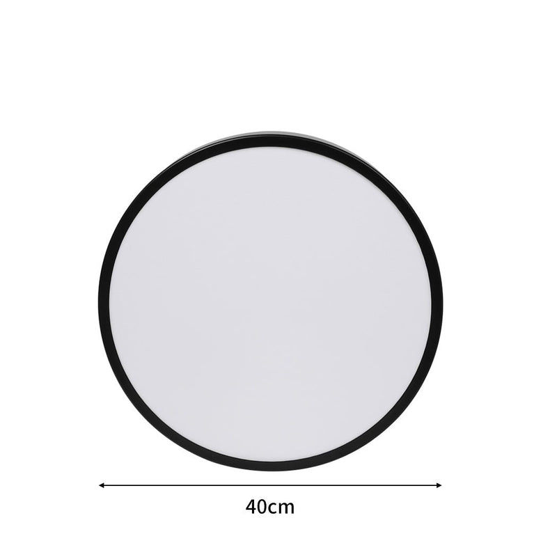 Emitto Ultra-Thin 5cm LED Ceiling Down Light Surface Mount Living Room Black 30W