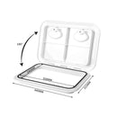 Manan Caravan Access Hatch Boat Service Door Sealed Lockable Lid 440x315mm White