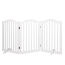 Pawz Wooden Pet Gate Dog Fence Safety Stair Barrier Security Door 3 Panels White