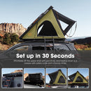 San Hima Kalbarri Lite Rooftop Tent Hardshell With Ladder & Rack Camping Olive