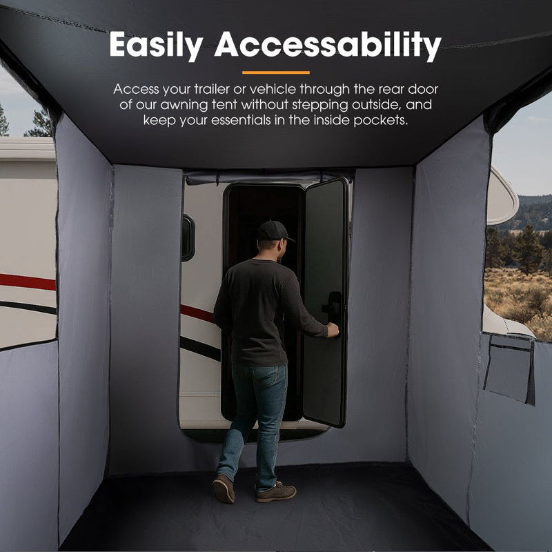 San Hima Car Side Awning Tent 2x2.5m/2.5x3m Portable Camping Waterproof Shade