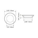 Dreamlighting 70mm LED Round Recessed Down Light, DC12V, Cool White
