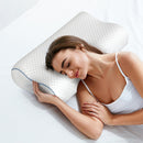 Dreamz Memory Foam Pillow White High-Density Neck Shoulder Support Pain Slow