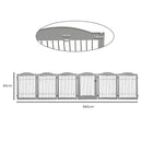 Pawz 6 Panels Pet Dog Playpen Puppy Exercise Cage Enclosure Fence Indoor Grey