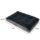 Dog Calming Bed Warm Soft Plush Comfy Sleeping Memory Foam Mattress Dark Grey S