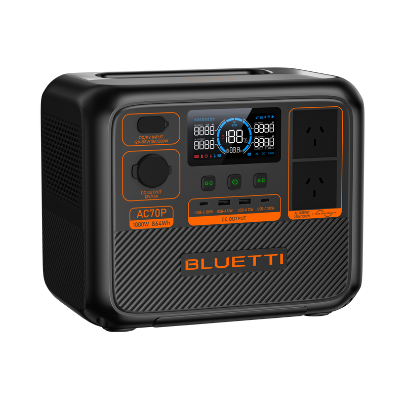 BLUETTI AC70P Portable Power Station | 1000W 864Wh