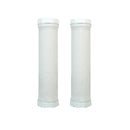 Trigram Lock-on Bike Grips Kraton Rubber 130mm with 2 side lock rings White